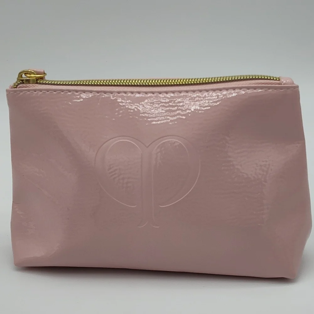 Clé de Peau Beauté Cosmetic Pouch Pink Gold Zipper Makeup Bag Ultra Luxe